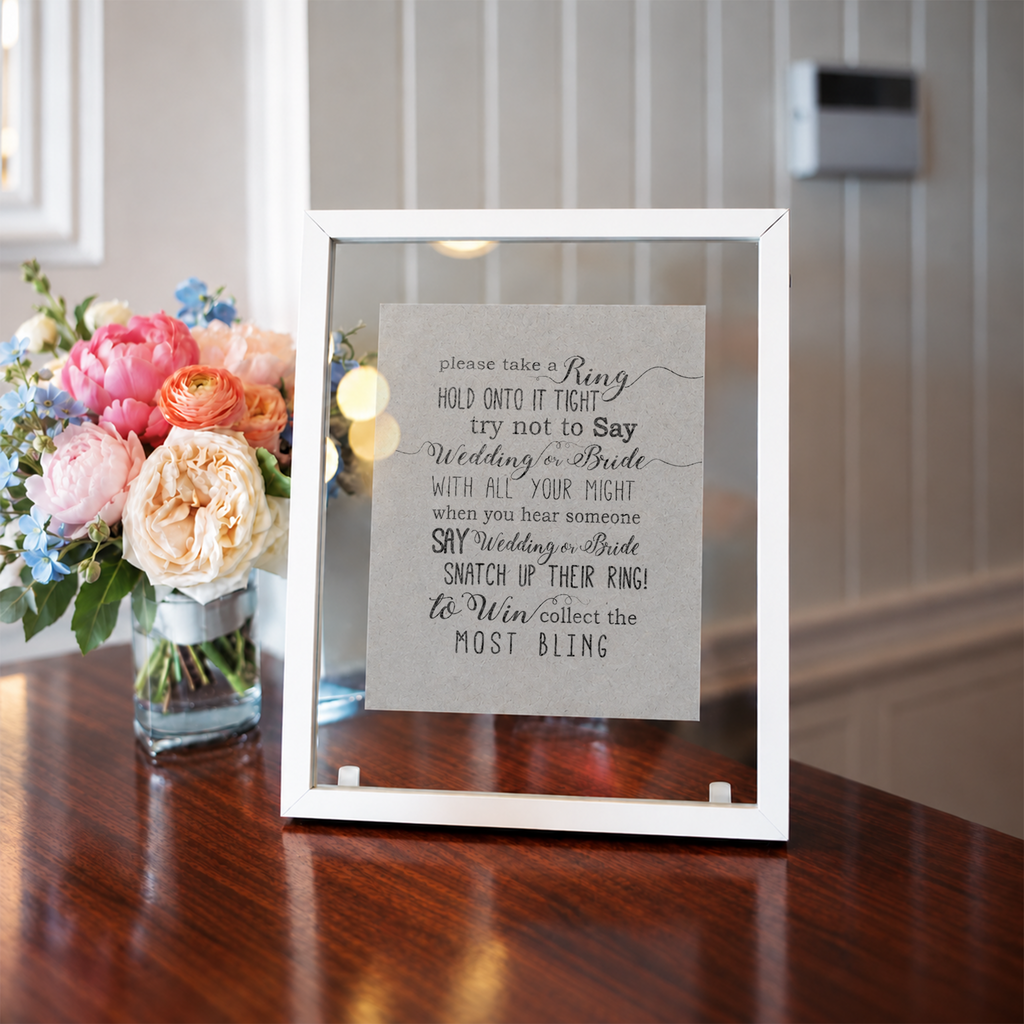 Please Take A Ring Bridal Shower Sign