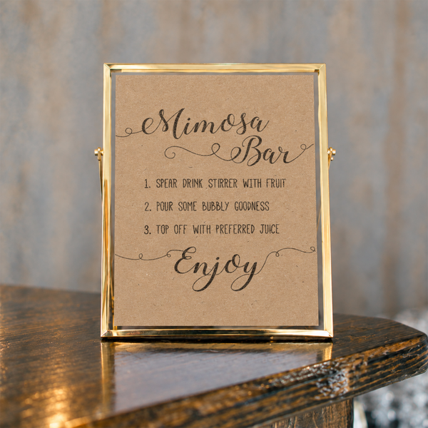 Mimosa Bar Bridal Shower Sign