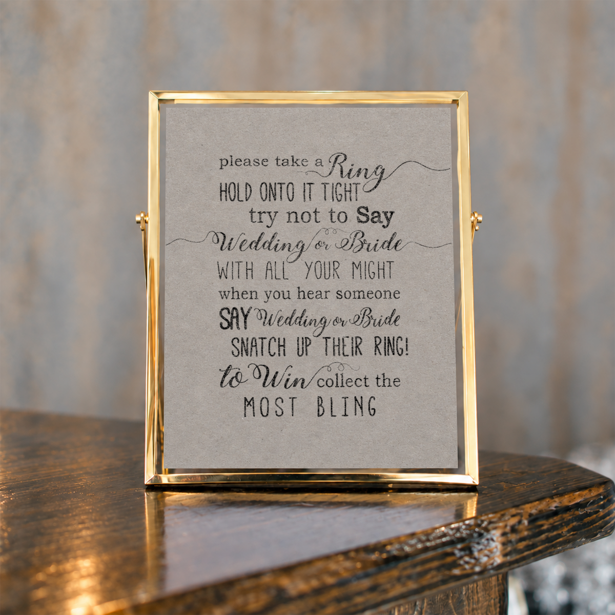 Please Take A Ring Bridal Shower Sign