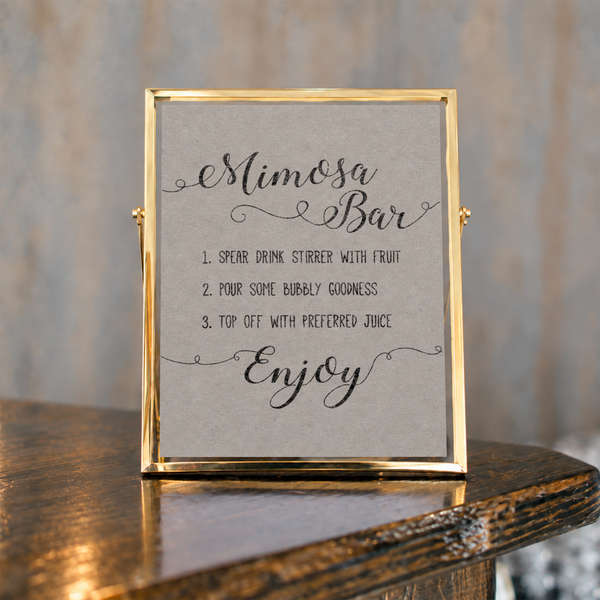 Mimosa Bar Bridal Shower Sign