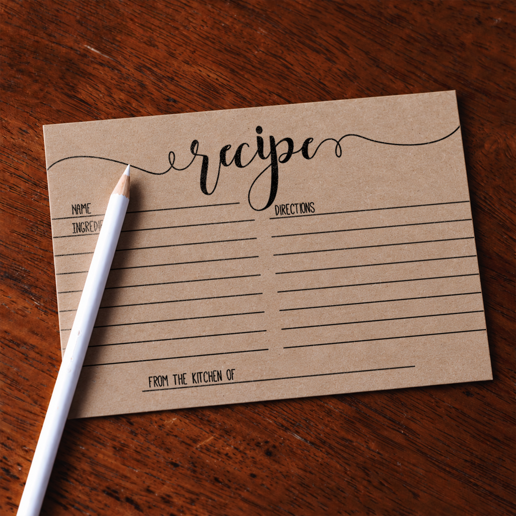 Recipe Cards - Bridal Shower Activity