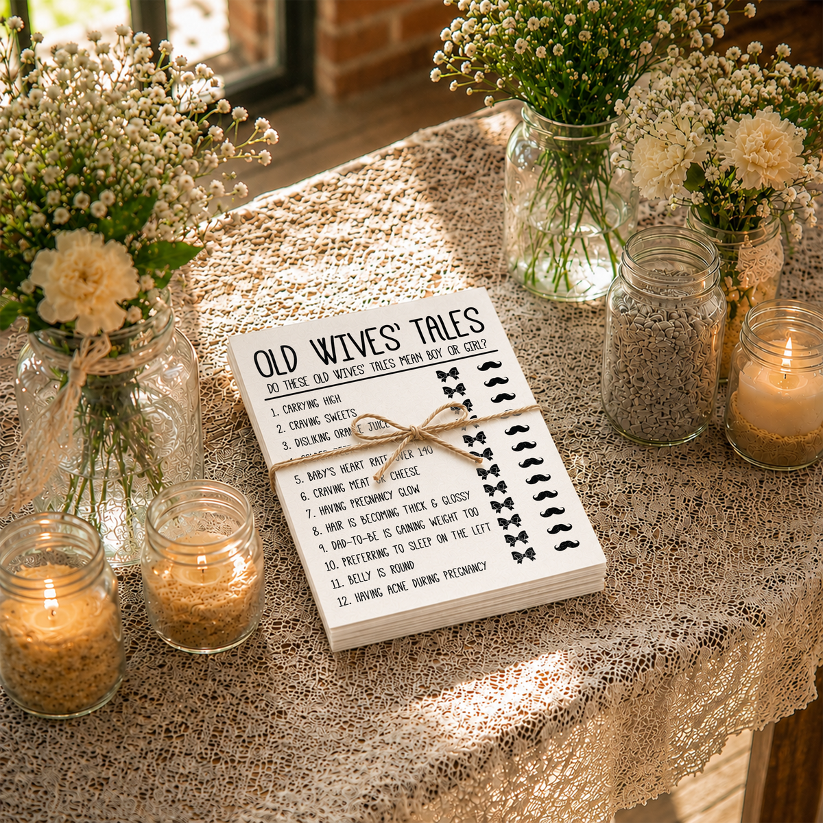 Old Wives Tales Baby Shower Game