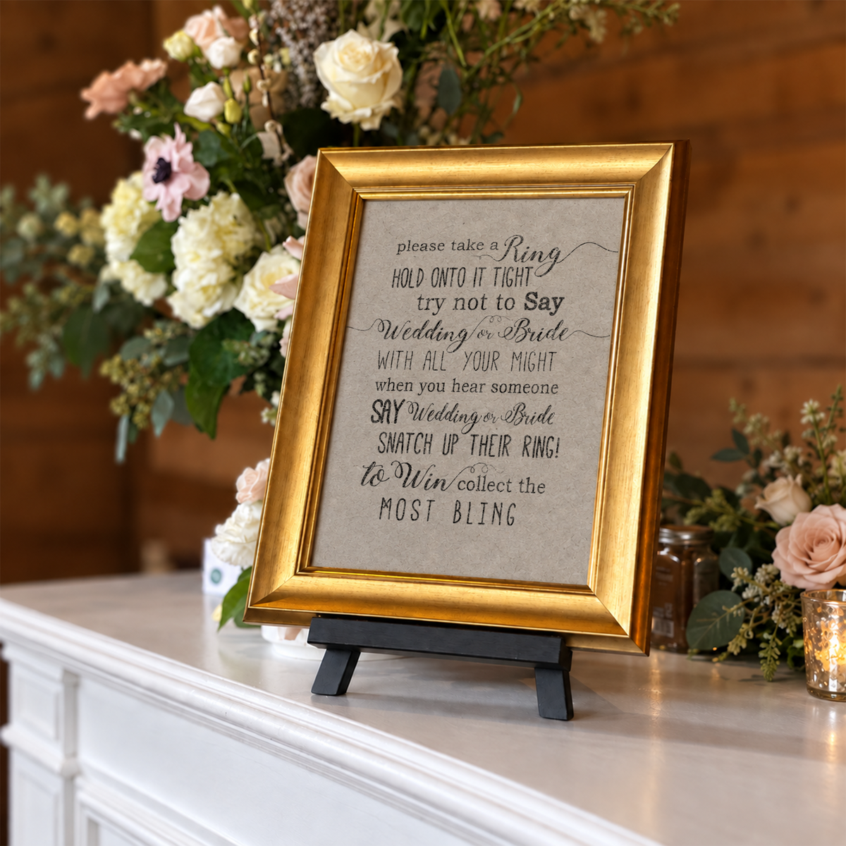 Please Take A Ring Bridal Shower Sign