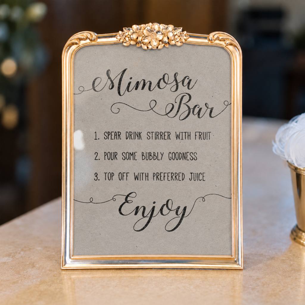 Mimosa Bar Bridal Shower Sign