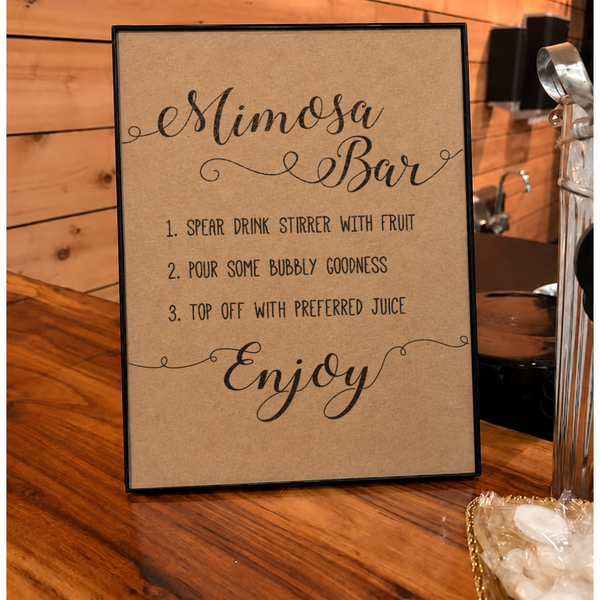 Mimosa Bar Bridal Shower Sign