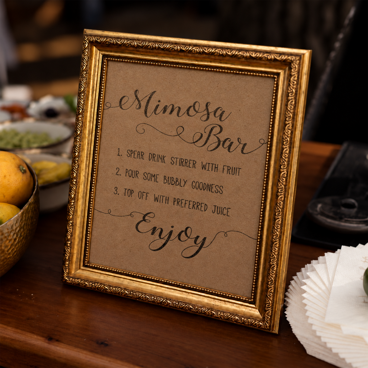 Mimosa Bar Bridal Shower Sign