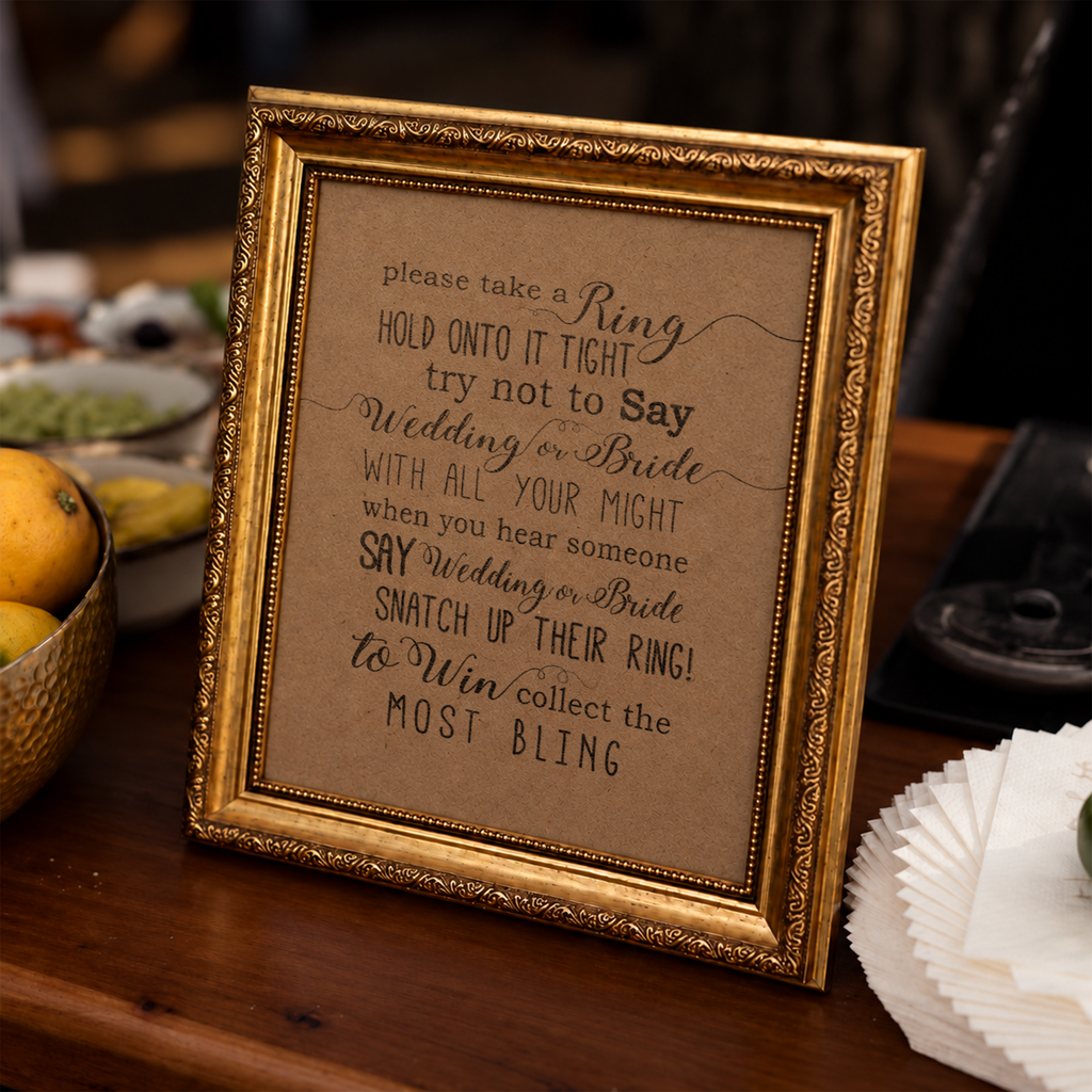 Please Take A Ring Bridal Shower Sign
