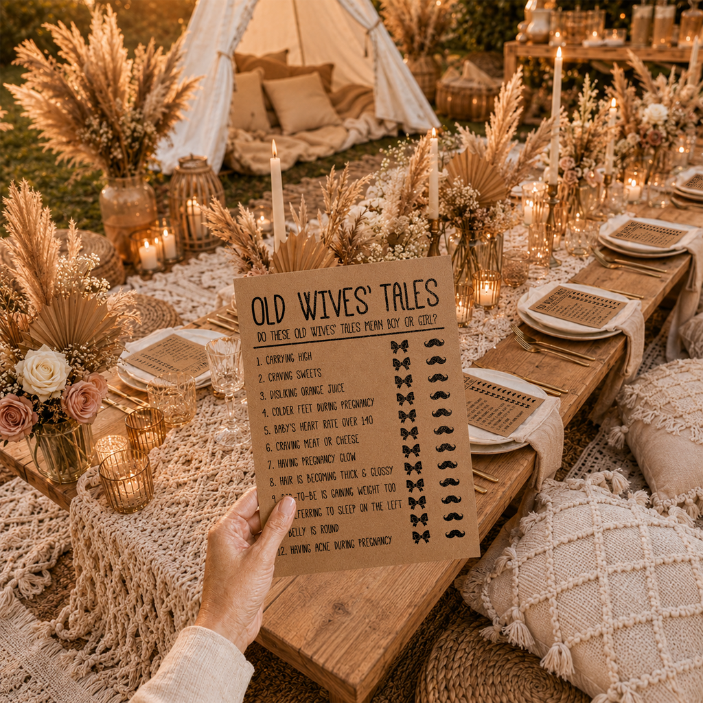 Old Wives Tales Baby Shower Game