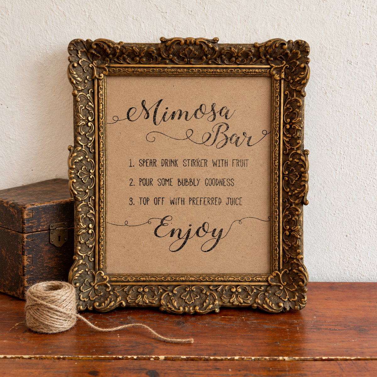 Mimosa Bar Bridal Shower Sign