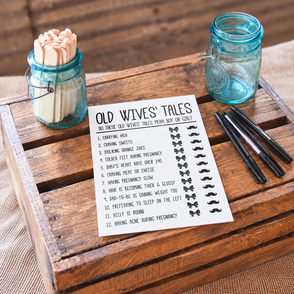 Old Wives Tales Baby Shower Game