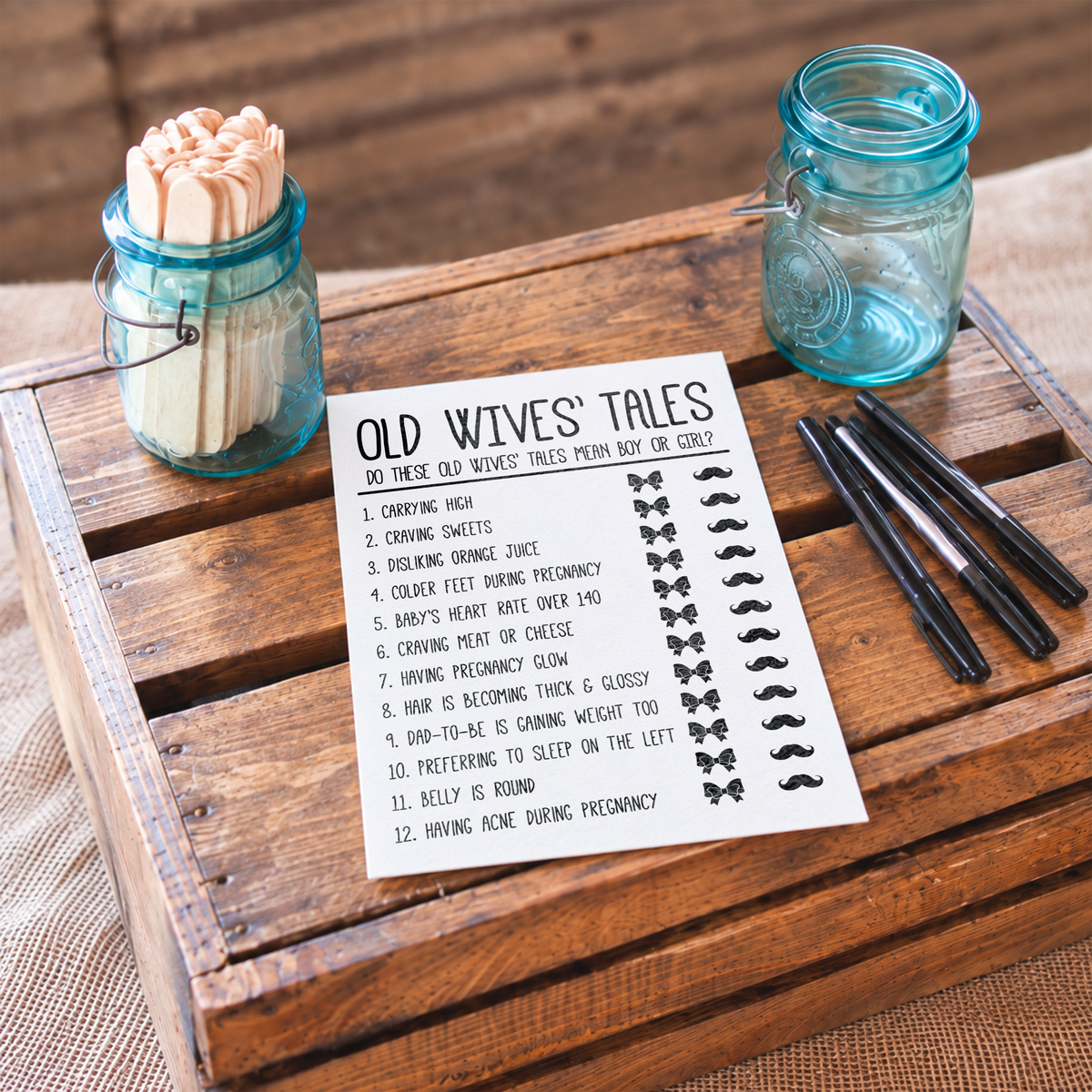 Old Wives Tales Baby Shower Game