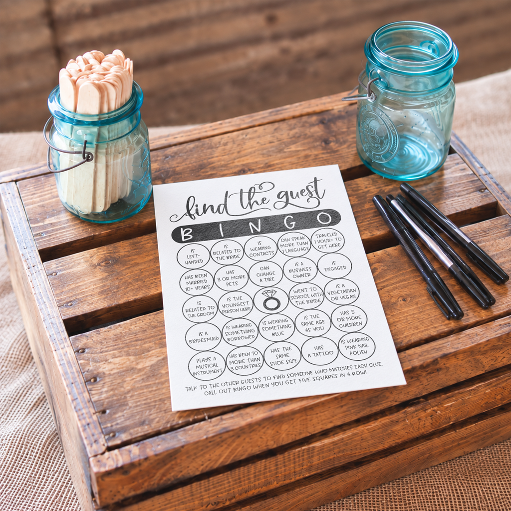 Find The Guest Bingo Bridal Shower Game