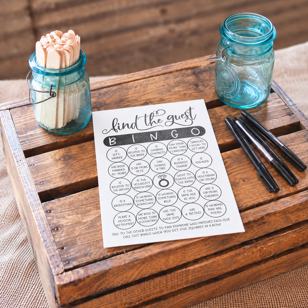 Find The Guest Bingo Bridal Shower Game