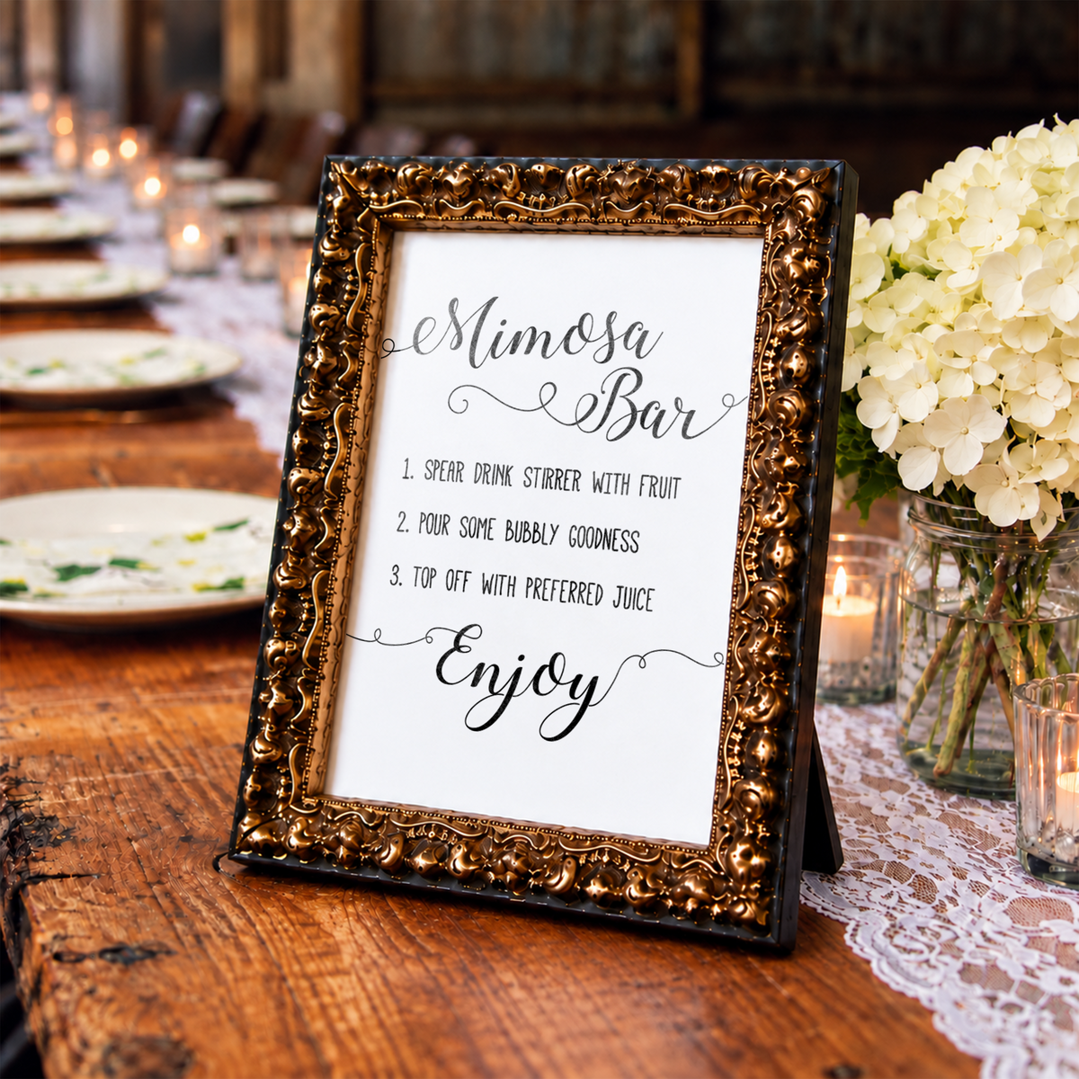 Mimosa Bar Bridal Shower Sign