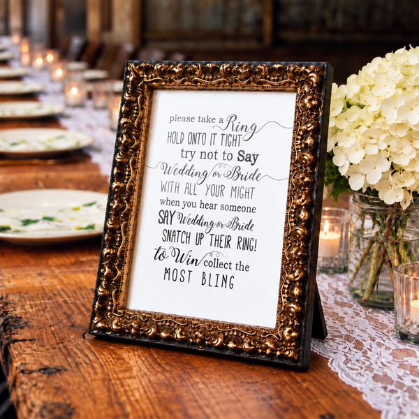 Please Take A Ring Bridal Shower Sign