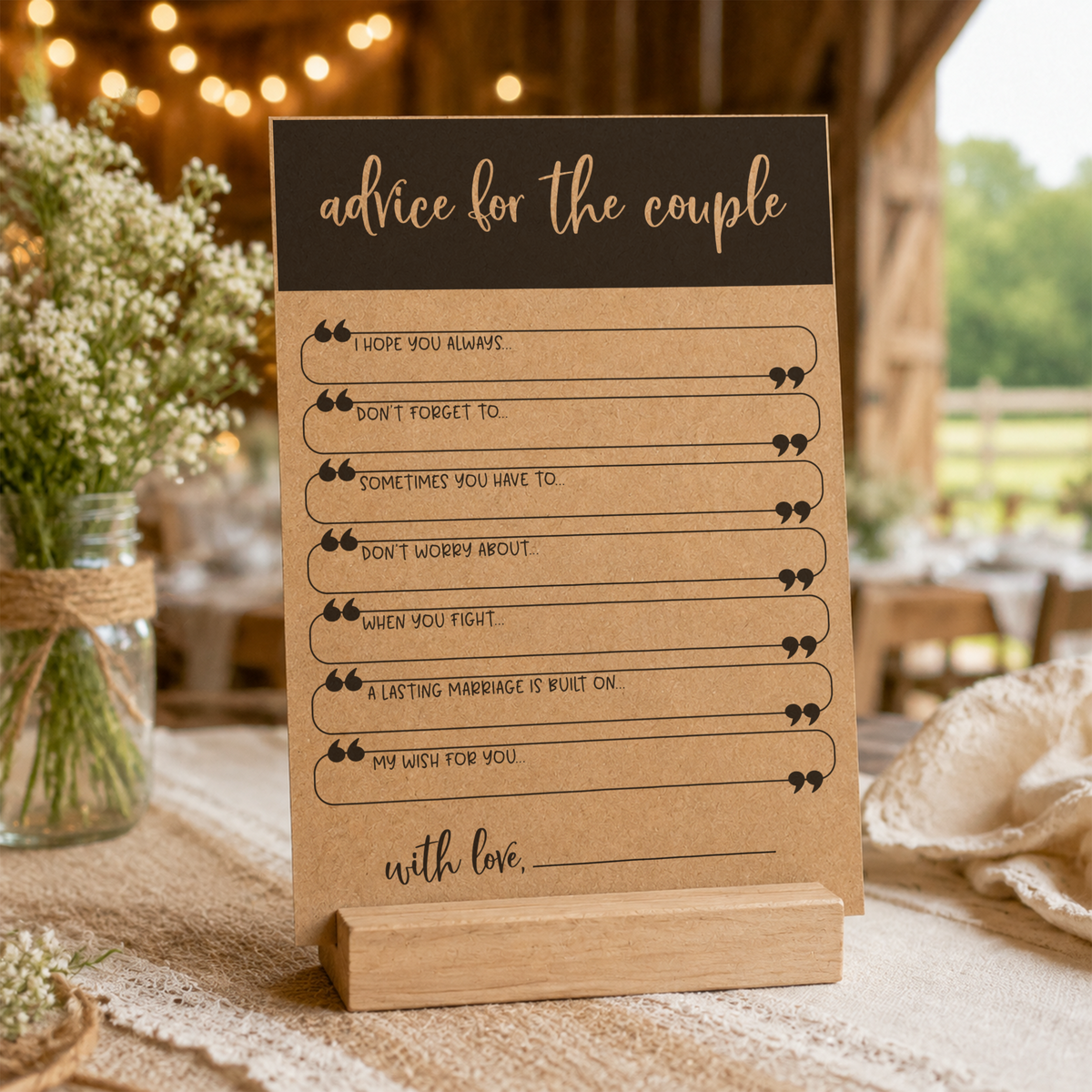 Advice for the Couple Bridal Shower Activity