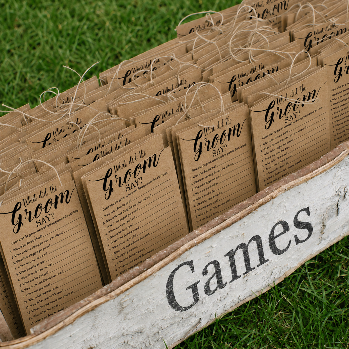 What Did The Groom Say Bridal Shower Game