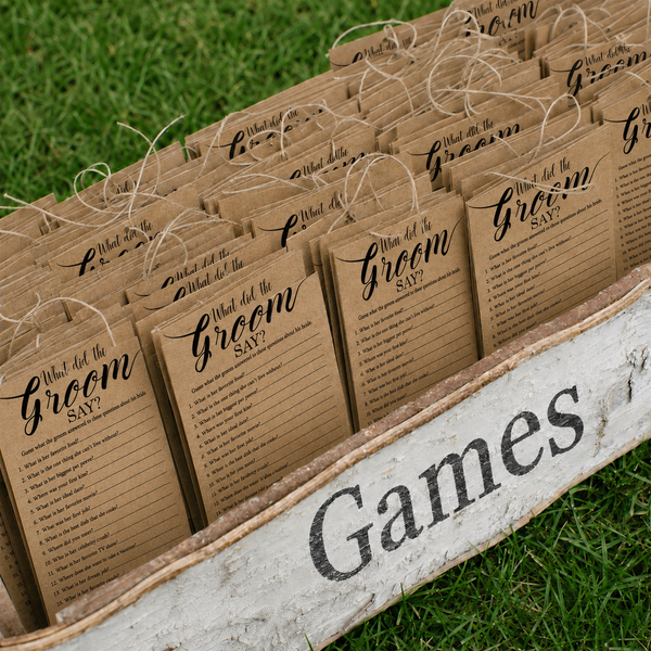 What Did The Groom Say Bridal Shower Game