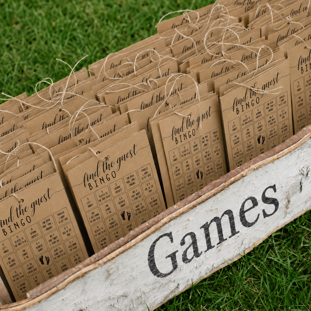Find The Guest Bingo Baby Shower Game
