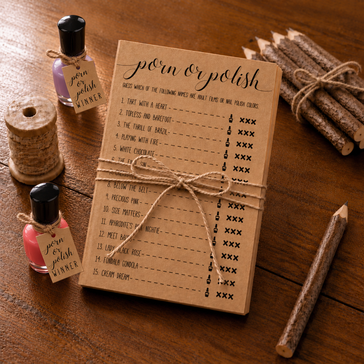 Porn Or Polish Bridal Shower Game Main image