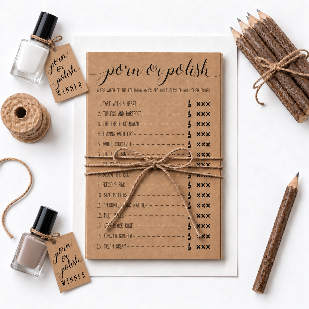 Porn Or Polish Bridal Shower Game