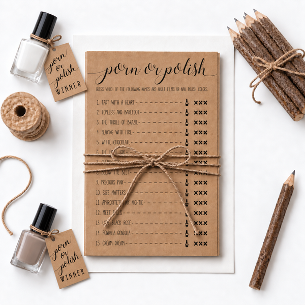 Porn Or Polish Bridal Shower Game