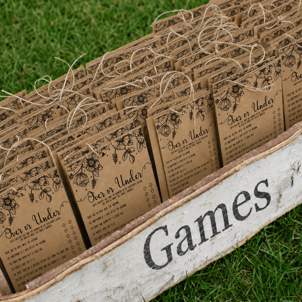 Over or Under Bridal Shower Game