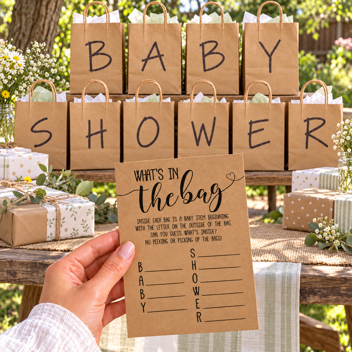 What's in the Bag Baby Shower Game