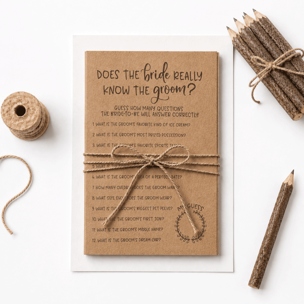 Does The Bride Really Know The Groom Bridal Shower Game