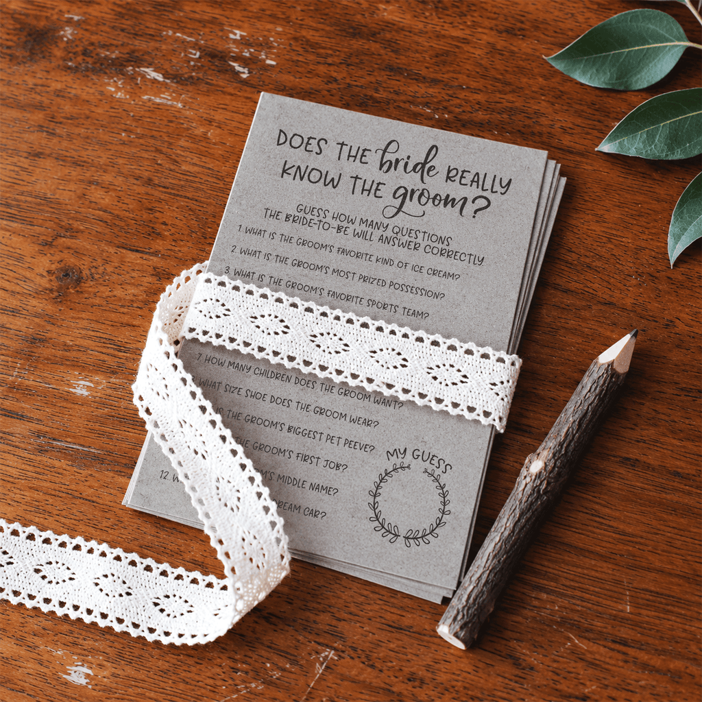 Does The Bride Really Know The Groom Bridal Shower Game