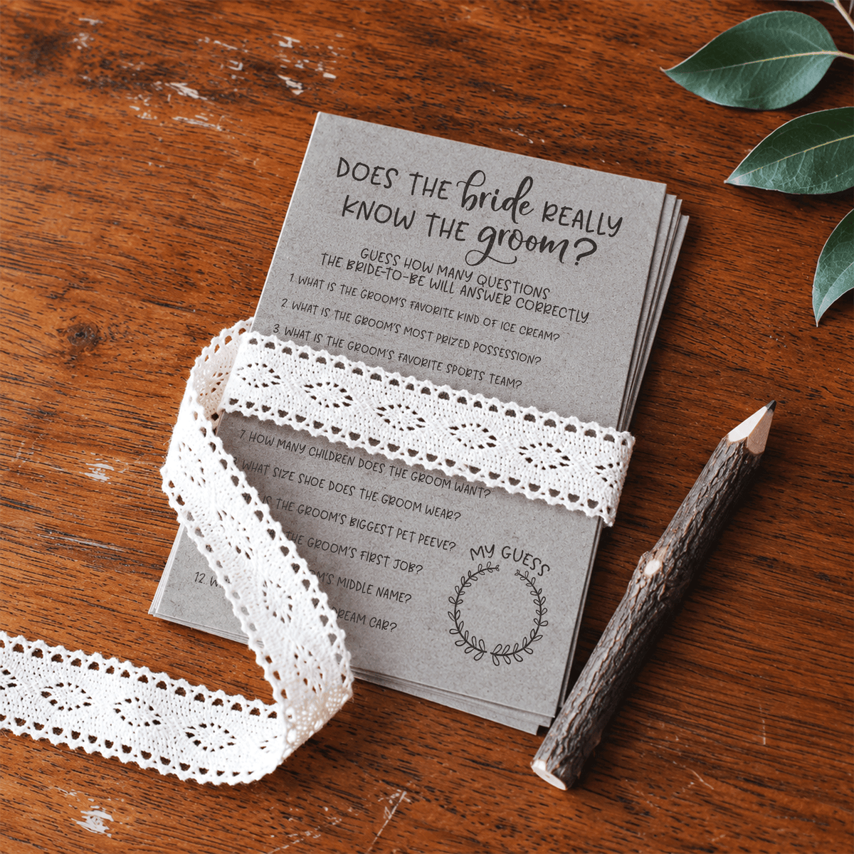 Does The Bride Really Know The Groom Bridal Shower Game