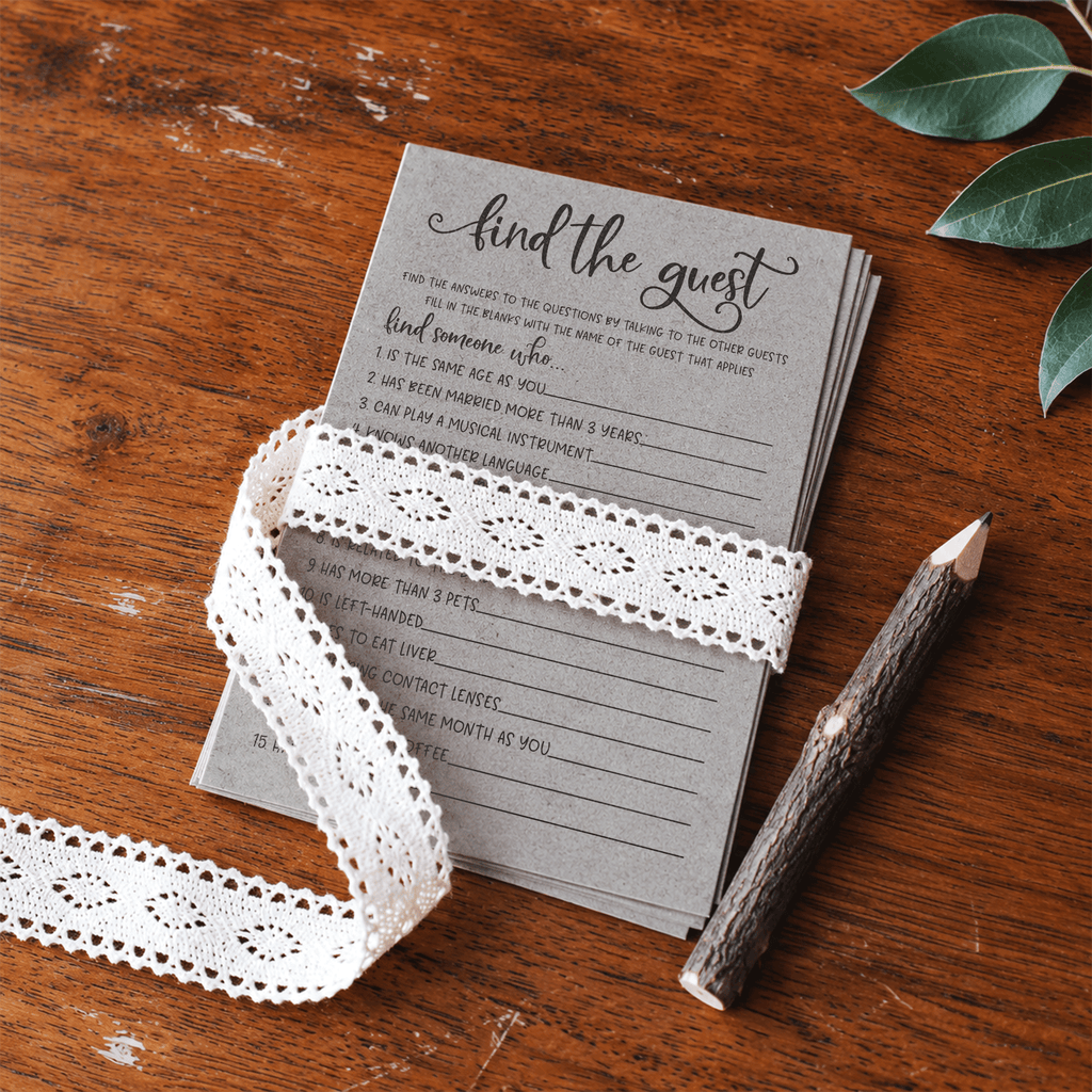 Find The Guest Bridal Shower Game