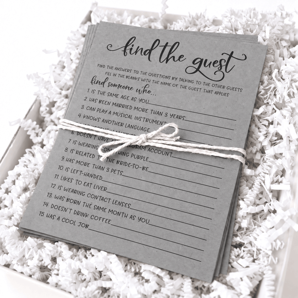 Find The Guest Bridal Shower Game
