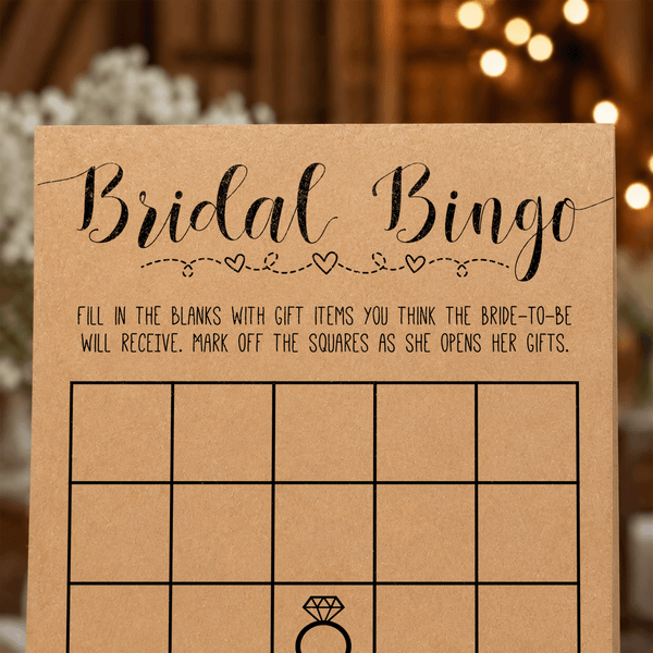 Bridal Bingo Bridal Shower Game