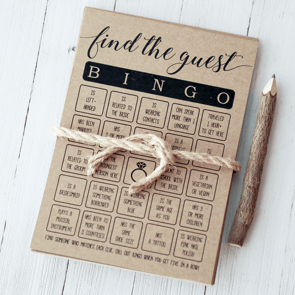 Find The Guest Bingo Bridal Shower Game