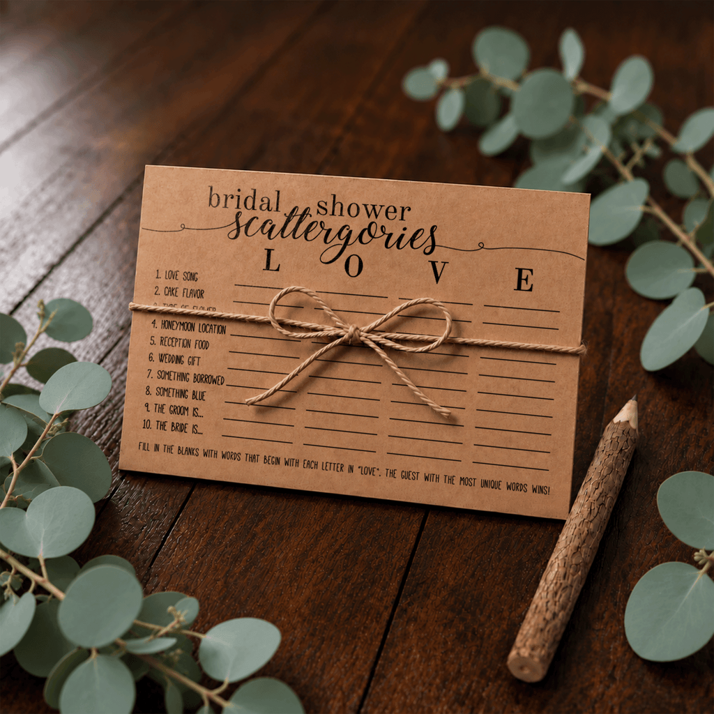 Bridal Shower Scattergories Bridal Shower Activity