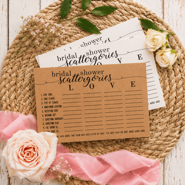 Bridal Shower Scattergories Bridal Shower Activity