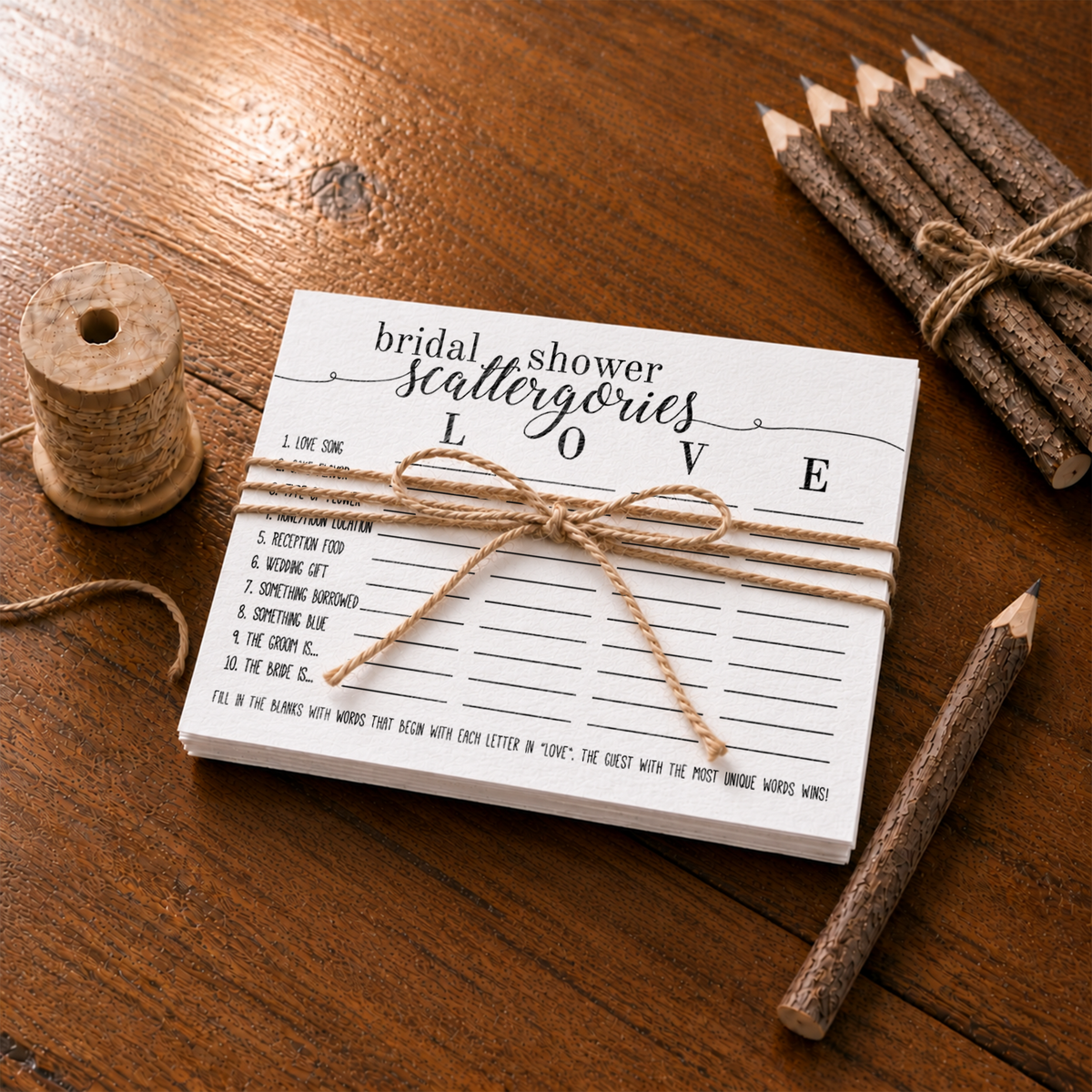 Bridal Shower Scattergories Bridal Shower Activity