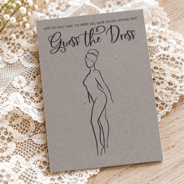 Guess the Dress Bridal Shower Game