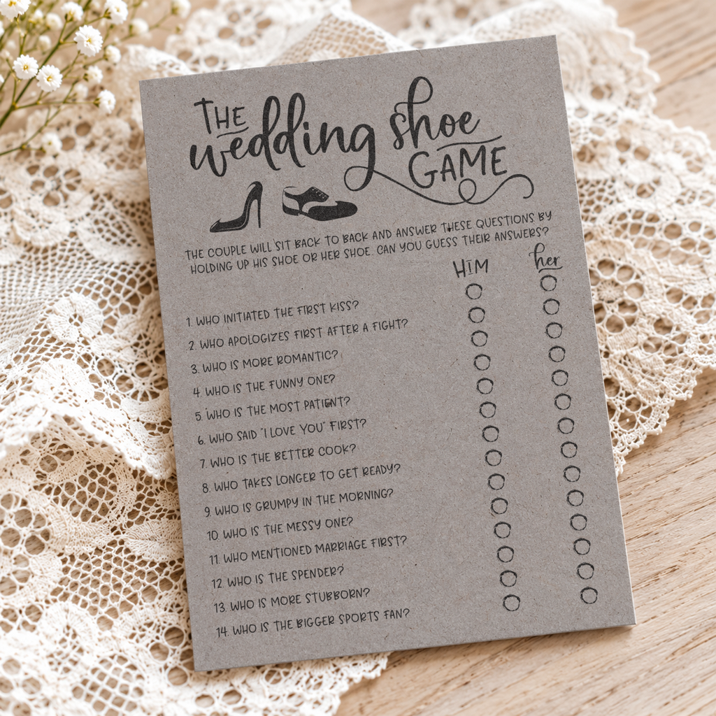 The Wedding Shoe Bridal Shower Game