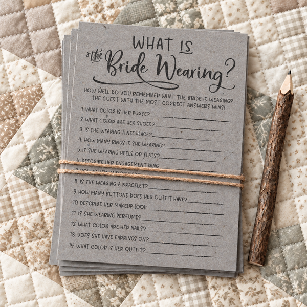 What Is The Bride Wearing Bridal Shower Game
