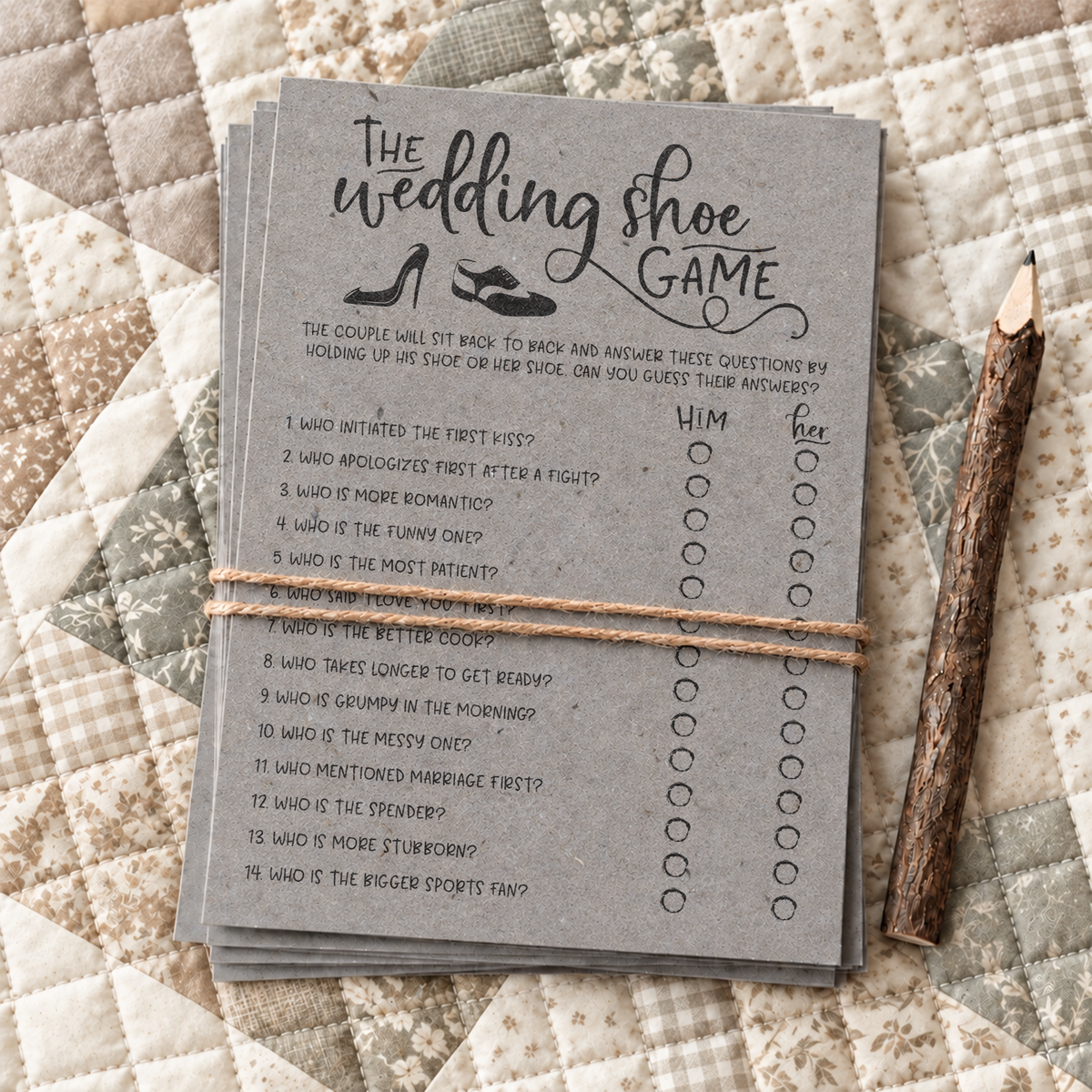 The Wedding Shoe Bridal Shower Game