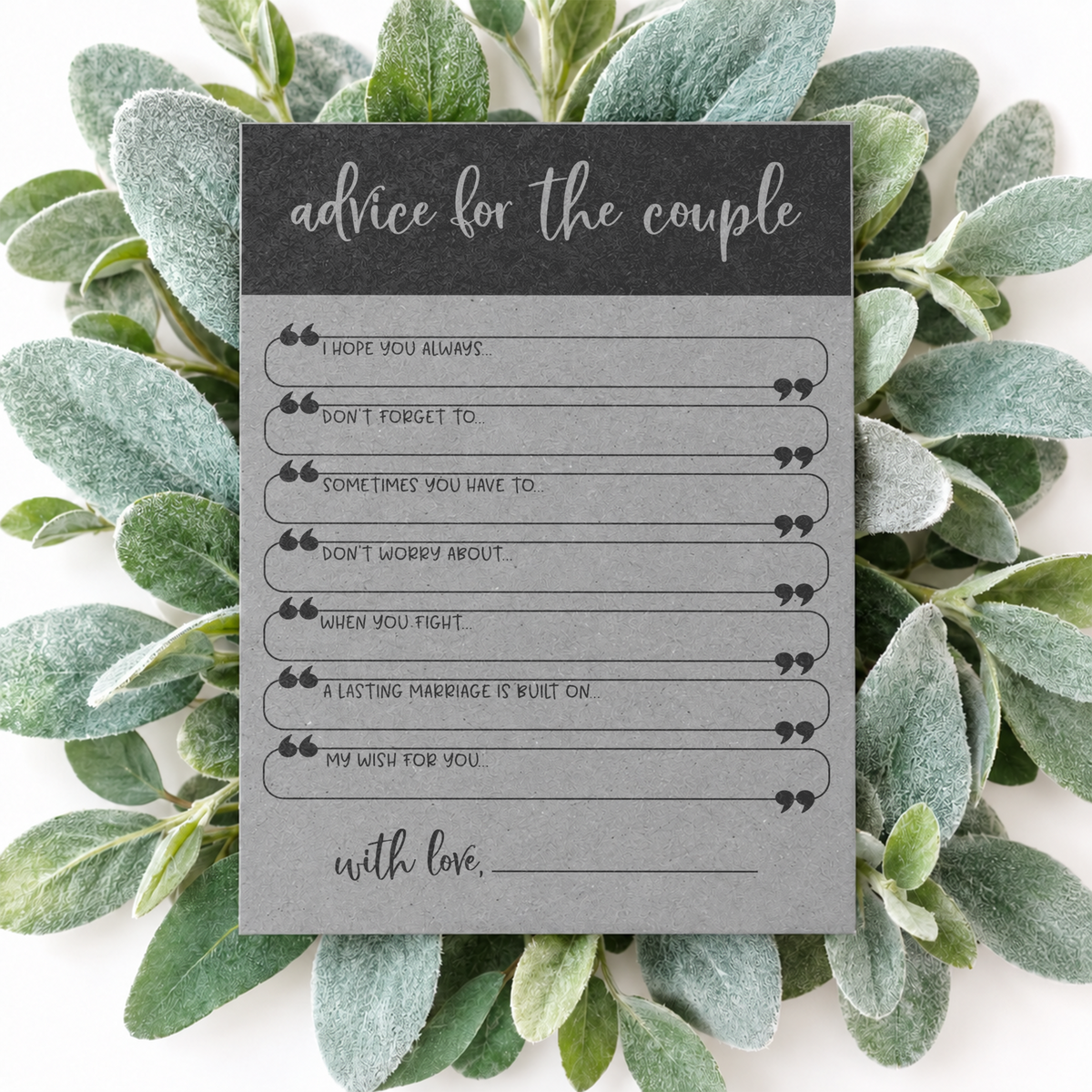 Advice for the Couple Bridal Shower Activity