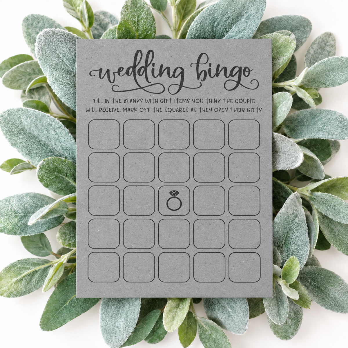 Wedding Bingo - Wedding Shower Game