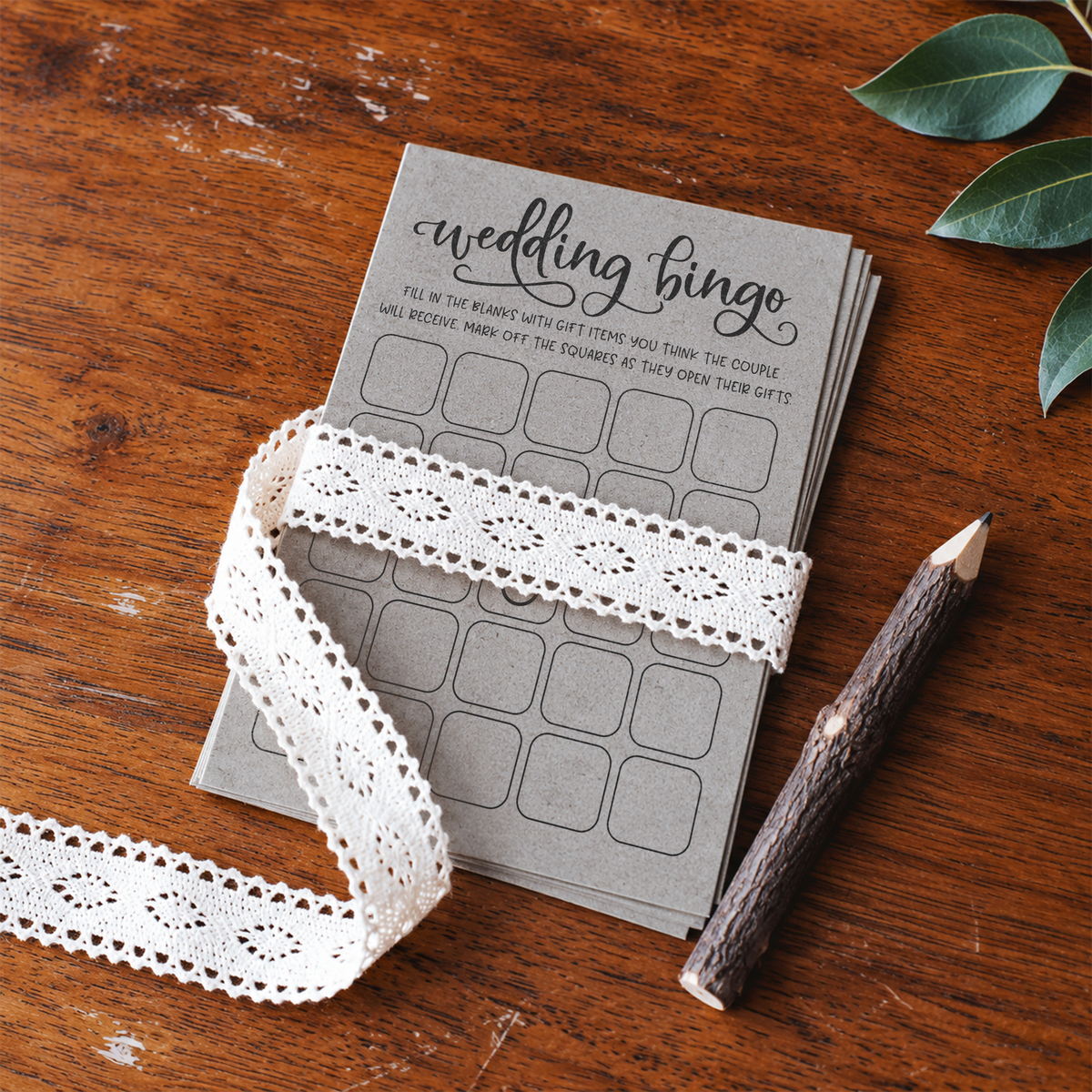 Wedding Bingo - Wedding Shower Game