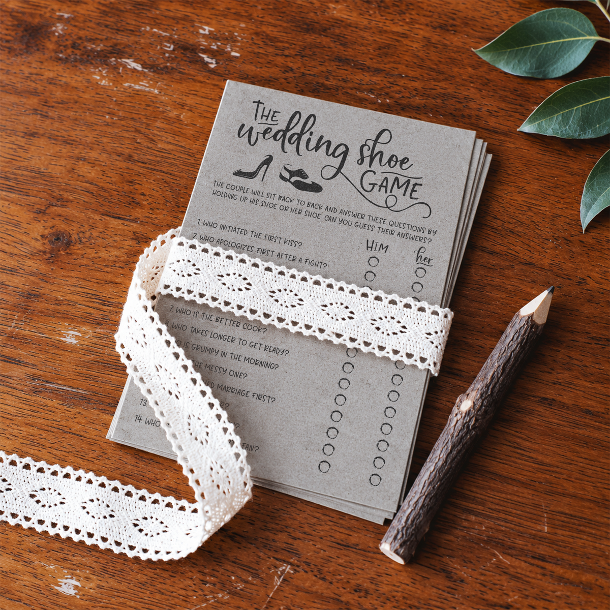 The Wedding Shoe Bridal Shower Game