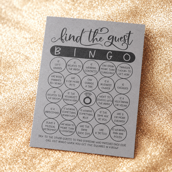 Find The Guest Bingo Bridal Shower Game