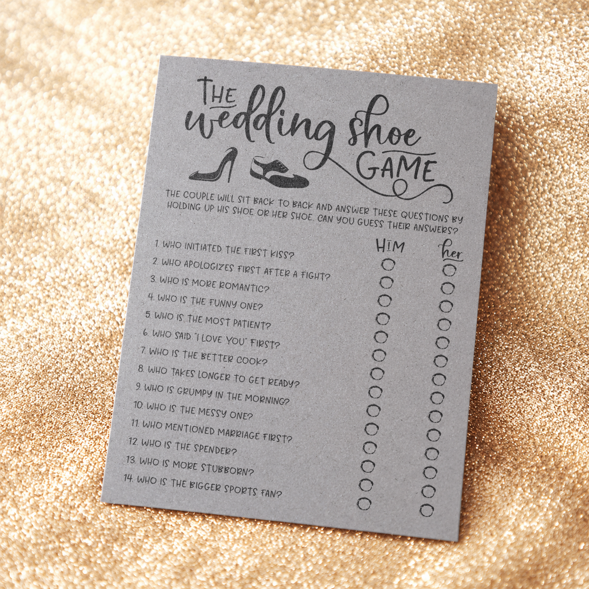 The Wedding Shoe Bridal Shower Game