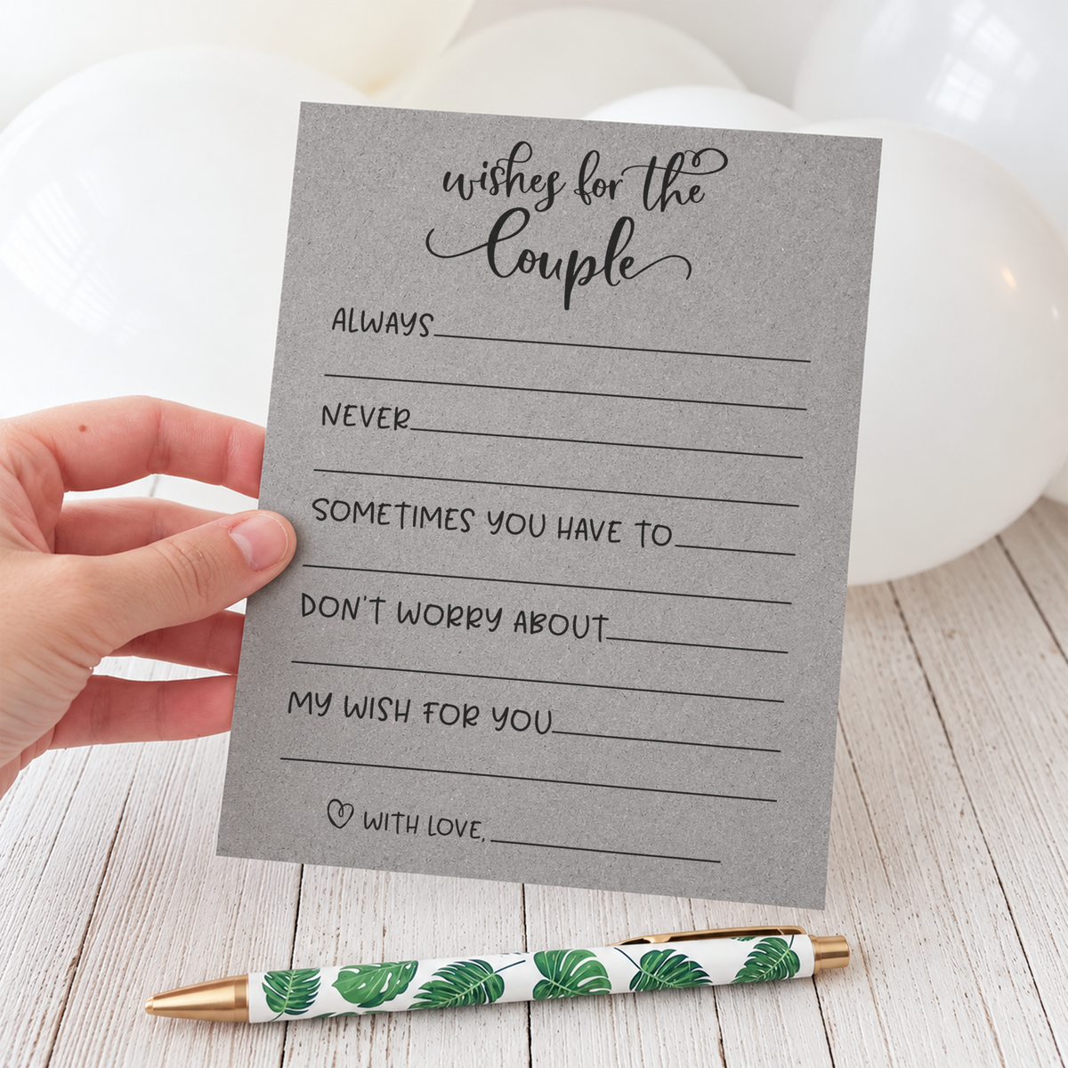 Wishes for the Couple - Bridal Shower Activity