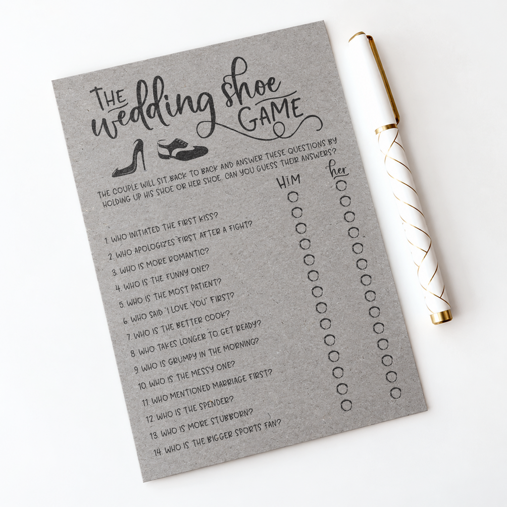 The Wedding Shoe Bridal Shower Game